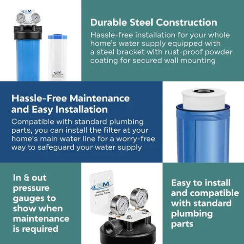 Miniatura 5 de Applied Membranes Inc. Descalcificador de agua para calentador de agua sin tanque y protección de báscula para toda la casa