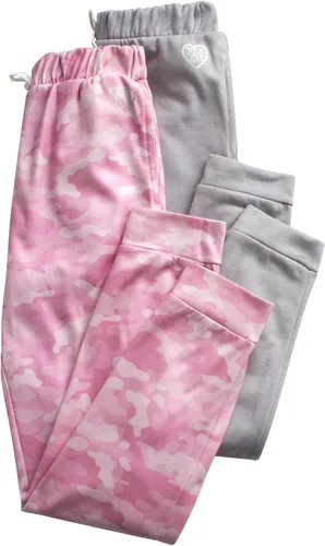 Miniatura 3 de Body Glove Pantalones deportivos para niña, paquete de 4 pantalones deportivos básicos de forro polar (talla 7-12)