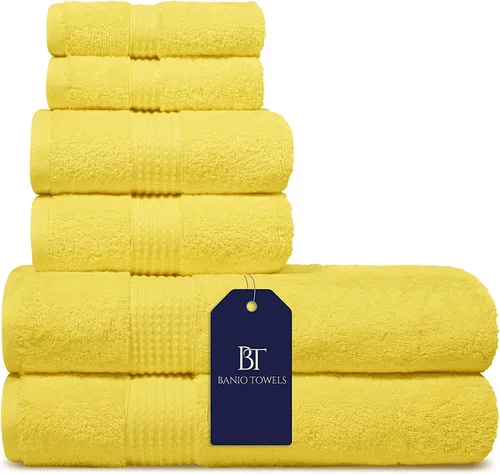 Miniatura 18 de Toallas Juego de 4 toallas de baño, 100% algodón turco, toallas de lujo de secado rápido para baño, invitados, bañera de hidromasaje, toallas