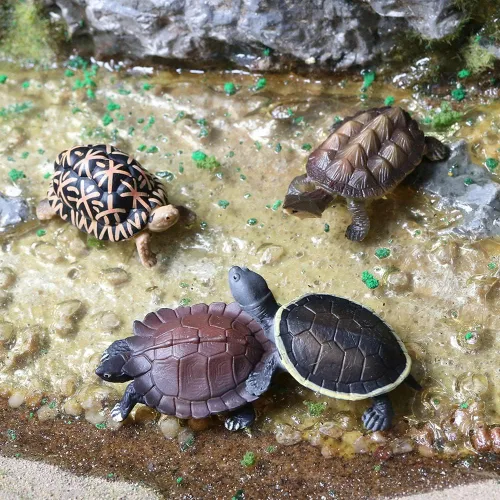 Miniatura 6 de Volnau Mini figuras de tortugas marinas, 14 piezas, figuras de animales para jardín de infantes, niños, criatura marina del océano, paquete