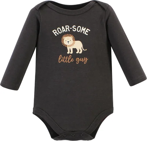 Miniatura 112 de Hudson Baby Body unisex de algodón de manga larga para bebé, leopardo rosa rojo