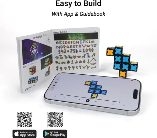 Miniatura 8 de TOSY Magnet Cube 2x2 - 8 Bloques, Juguete 2 en 1: Cubo de Rompecabezas 2x2x2 y Cubo Infinito Personalizable, Luminoso, Regalo para Relleno de Medias