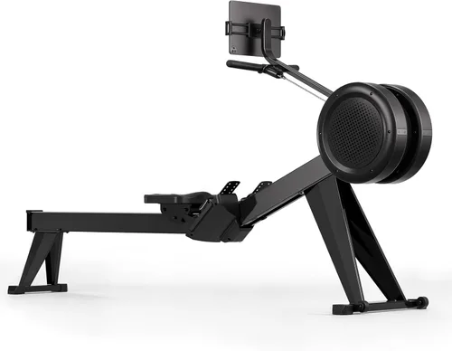 YOSUDA R2 Máquina de remo para el hogar, máquinas profesionales de remo ajustables con resistencia al aire con monitor autoalimentado, riel de fila