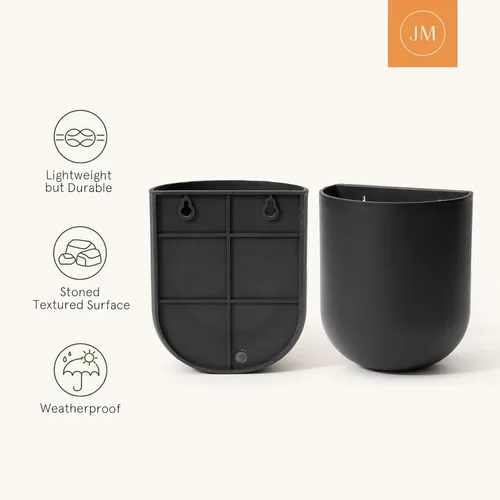 Miniatura 7 de La Jolie Maison Macetas colgantes de pared para plantas de interior, macetas colgantes para plantas de aire suculentas, juego de 2, 6 pulgadas