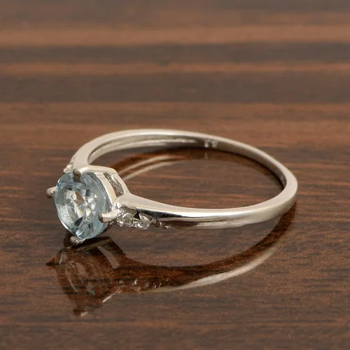Miniatura 2 de Solitaire - Anillo de compromiso de plata de ley 925 con piedras preciosas naturales de citrino multielección, Gema