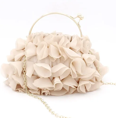 Miniatura 4 de DJBM Bolsos de mano florales para mujer, bolsa de noche de satén para fiesta, graduación, bolso de novia