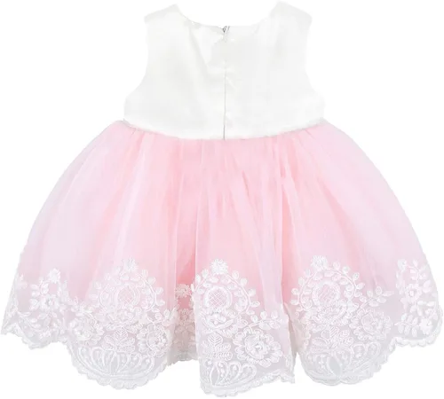 Miniatura 4 de Taffy - Vestido de princesa bordado para recién nacido, 6 piezas, color rosa, Rosado