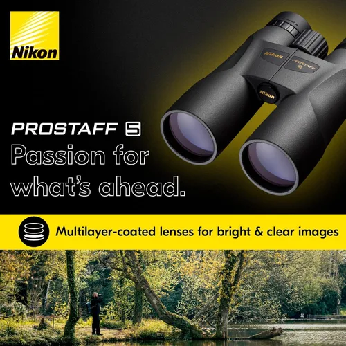 Miniatura 6 de Nikon PROSTAFF 5 prismáticos de 0.472 x 1.969 in, óptica multicapa de alta definición, impermeables, a prueba de niebla, ligeros, para exteriores