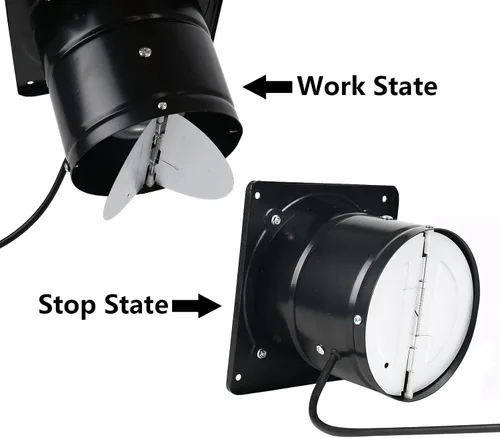 Miniatura 2 de Ventilador de escape con enchufe, extractor de 8 pulgadas 735CFM a través de la pared con motor de cobre puro ligero, ventilador de ventilación