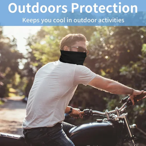 Miniatura 5 de 5 Pack Neck Gaiter Face Cover for UV Sun Protection, Dustproof Breathable Cooling Gator for Men Women Outdoor Sports