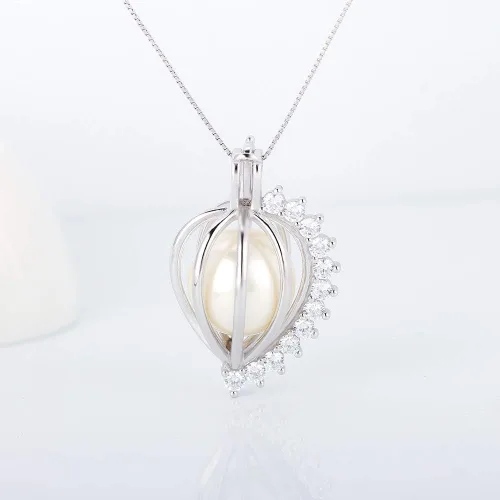 Miniatura 5 de Colgantes de plata de ley 925 con forma de corazón de circonita cúbica grande Edison para manualidades, collares, pulseras y bisutería