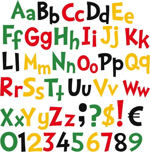 Miniatura 14 de Tenare Juego de 134 letras de 5 pulgadas, letras del alfabeto de graduación, números del alfabeto, recortes de letras para regalos de estudiantes
