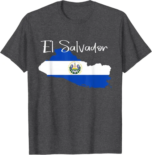 Miniatura 38 de Camiseta con la bandera de El Salvador, mapa de El Salvador, camiseta de Salvador para mujer
