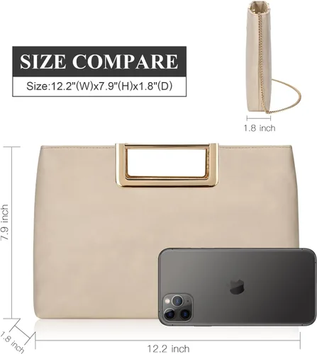 Miniatura 3 de GAYI URBAN Bolsos de mano para mujer, bolso cruzado elegante de noche, bolso de hombro de cuero vegano para boda, fiesta de boda
