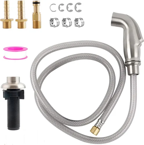 Pulverizador lateral universal de cocina compatible con grifo Moen, reemplazo del rociador de grifo de fregadero de cocina con Níquel cepillado