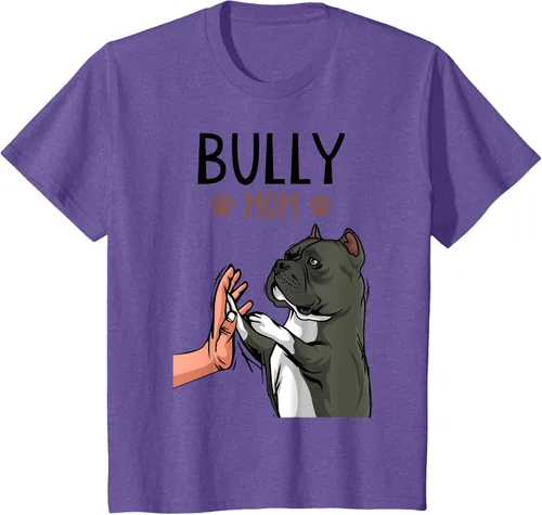 Miniatura 56 de American Bully Mom Cute Dog Mama Camiseta divertida para mujer, Blanco, S