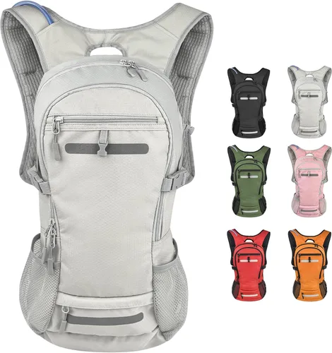 Miniatura 11 de Zavothy Mochila de senderismo multiusos de 18 litros con bolsa de agua de 3 L, mochila de hidratación duradera con compartimento aislado