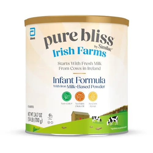 Pure Bliss Irish Farms, fórmula para bebés fácil de digerir, fórmula infantil, 0-12 meses, lata de 24.7 onzas
