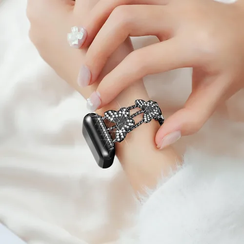 Miniatura 4 de Compatible con Dressy Designer Bling Apple Watch Band para mujeres y hombres, 1.575 pulgadas, 1.614 pulgadas, 1.496 pulgadas, correas de mariposa