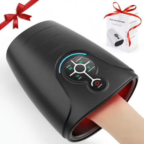 AERLANG Masajeador de Manos, Máquina de Masaje de Manos con Calor y Compresión, Regalos de Cumpleaños para Mujeres, Regalos para Esposo, Masajeador