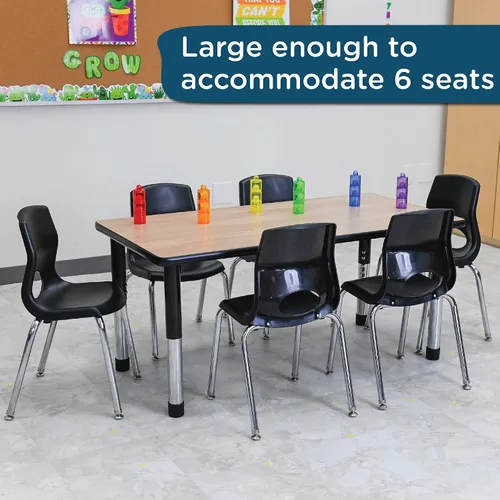 Miniatura 4 de Children's Factory As We Grow Oak/Black - Mesa de actividades escolares para niños de 24 x 48 pulgadas, 24 x 48 pulgadas