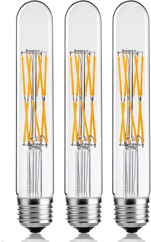 Miniatura 12 de LEOOLS Bombillas LED T9 vintage equivalentes a 40 W, 2700 K blanco cálido, 400 lúmenes, bombillas tubulares Edison regulables de 4 W, vidrio
