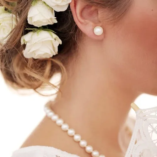 Miniatura 7 de Pendientes de perlas reales de agua dulce pendientes de perlas de calidad para mujer