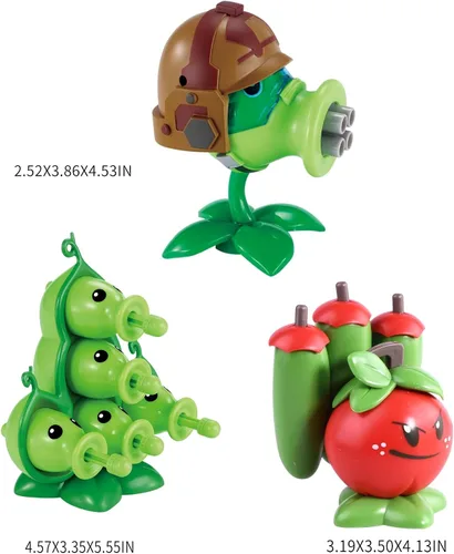 Miniatura 3 de ROLOSO Plantas y Zombis - Figuras de Juguetes vs Lanzaguisantes - Favores de Fiesta, Decoraciones de Cumpleaños, Suministros, Juego de Peluche Serie