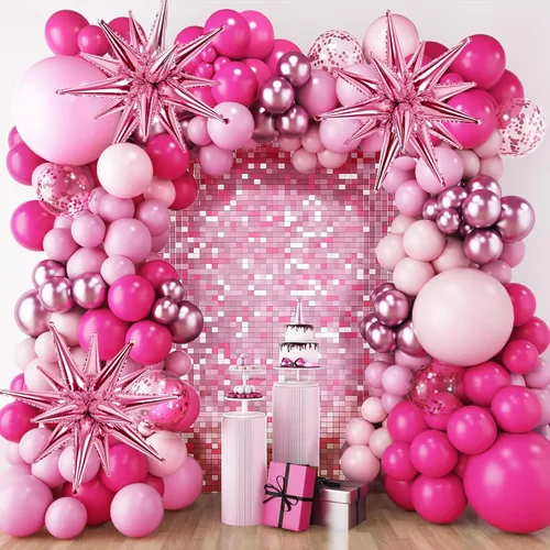 Miniatura 12 de RUBFAC 140 piezas Globos negros y dorados, globos de látex con confeti de estrella en negro y oro metálico de 5, 10, 12, 18 pulgadas para 2026, Año