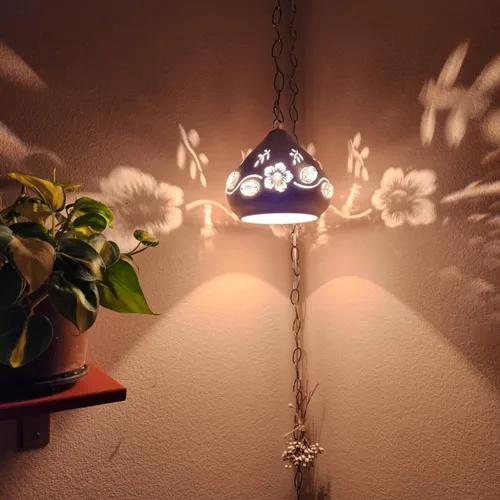 Miniatura 5 de YLONG-ZS Lámpara colgante bohemia con forma de pug, luz colgante de enchufe blanco de 16 pies, cable regulable, luz colgante de cristal