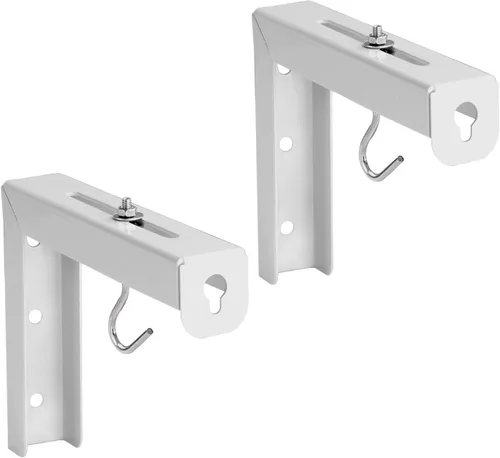 Mount-It! Soportes en L para pantalla de proyector, soporte para colgar en la pared para proyector doméstico y pantallas de películas, ganchos de