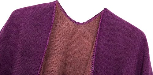 Miniatura 44 de Chales cálidos para mujer, cárdigan con frente abierto, estilo vintage, poncho