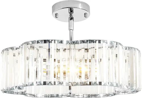 Miniatura 12 de Candelabro pequeño de cristal dorado, lámpara moderna de 3 luces para comedor sobre la mesa, accesorio de iluminación redondo para pasillo