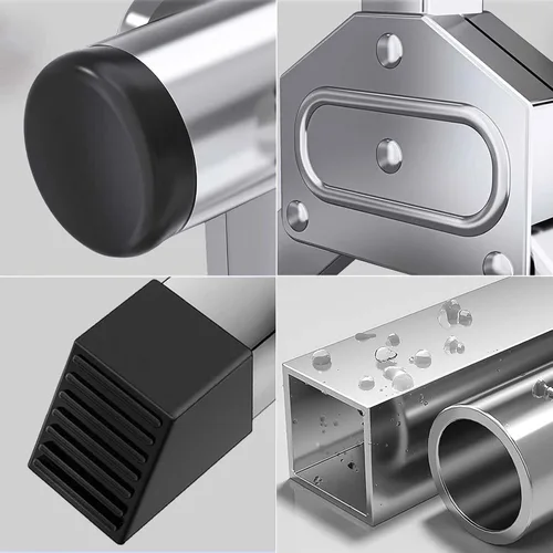 Miniatura 4 de Escurridor de ropa plegable de acero inoxidable con longitud ajustable, aireador de lavandería resistente