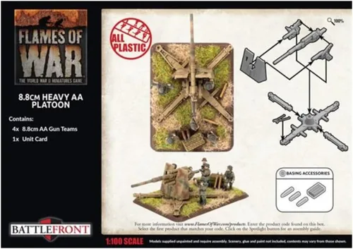 Miniatura 2 de Flames of War: Pelotón AA pesado alemán de 3.5 in (guerra tardía)