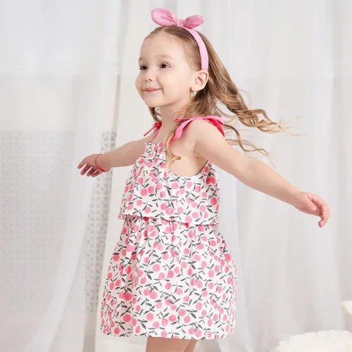 Miniatura 5 de Sosomi Vestido sin mangas para niña pequeña, vestido de niña 6M-5T, vestido floral para niñas pequeñas, vestido de verano para niñas, vestidos