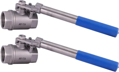 Miniatura 13 de ARITA Válvula de bola con mango "Deadman" de 1-1/2", acero inoxidable 304 Puerto completo 1500PSI para agua, petróleo y gas, NPT hembra
