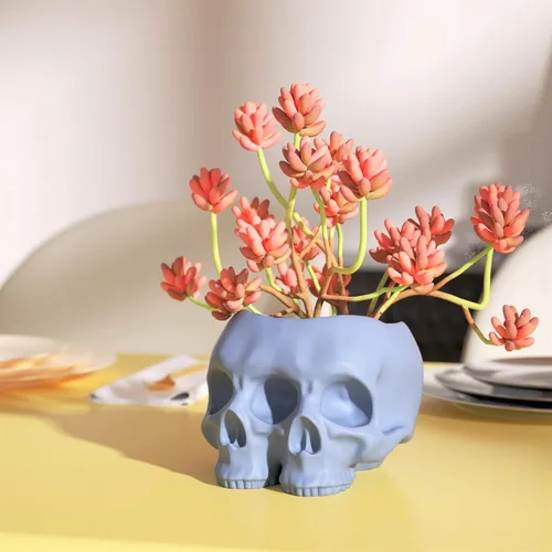 Miniatura 5 de Nicole - Moldes de silicona para hormigón, diseño de calavera 3D, para suculentas, maceta de bricolaje, decoración del hogar, cactus para SH0862