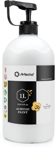 Miniatura 29 de Artecho Juego de pintura acrílica de 12 colores en envases grandes (500ml/17oz), pintura para manualidades artísticas para suministros de arte