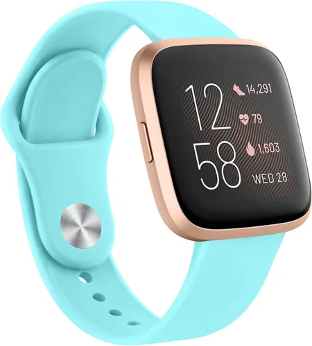 Miniatura 24 de AK Bandas de silicona compatibles con Fitbit Versa 2 / Versa / Lite / SE para mujeres y hombres, correas clásicas suaves de repuesto para reloj