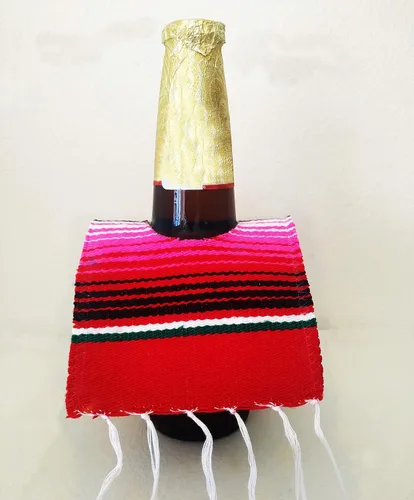 Miniatura 4 de Yani's Gifts 12 mini serapes de poncho de cerveza para Cinco de Mayo, Día de Muertos o cualquier fiesta mexicana o fiesta, Ponchos multicolor