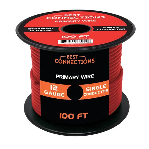 Miniatura 30 de BEST CONNECTIONS Cable primario automotriz – 100 pies (varias opciones de color) Ideal para remolques, altavoces y circuitos de iluminación Verde