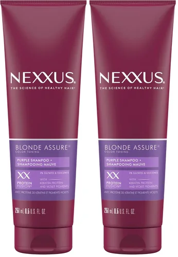 Miniatura 8 de Nexxus Blonde Assure - Champú morado para el cuidado del color del cabello rubio, proteína de queratina, 8.5 onzas