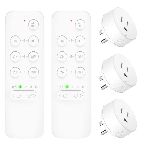 Miniatura 19 de NineLeaf Interruptor de salida remoto inalámbrico, interruptor de lámpara remoto, interruptor decorativo de enchufe de luz de encendido y apagado