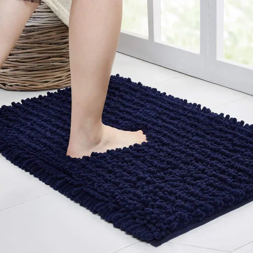 Miniatura 104 de Walensee Alfombra de baño antideslizante (24x17 pulgadas, rosa polvoriento) absorbente de agua, súper suave, lanuda de felpilla, lavable a máquina