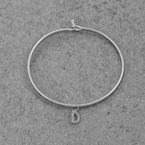 Miniatura 3 de Spinningdaisy - Brazalete con colgante de cristal con inicial