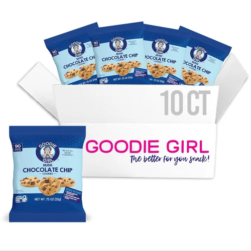 Miniatura 10 de Goodie Girl - Mini galletas de azúcar morena, galletas sin gluten para niños, paquetes de 100 calorías, sin maní, envueltas individualmente