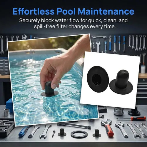 Miniatura 4 de Tapón para bomba de piscina compatible con mangueras de 1.25 pulgadas de diámetro para piscinas Bestway e Intex, tapón de pared de natación