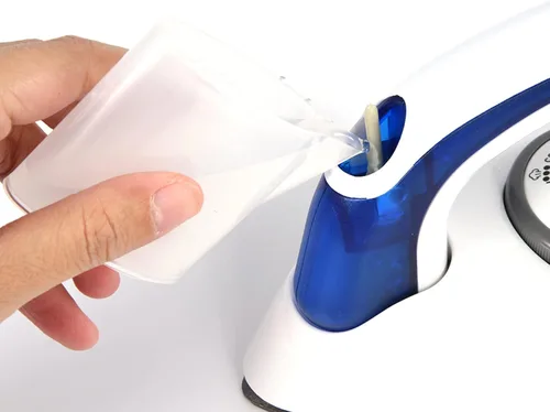 Miniatura 7 de Mini plancha de vapor para ropa, plancha portátil 2 en 1 en húmedo y seco, suela antiadherente, control de temperatura, mango antideslizante