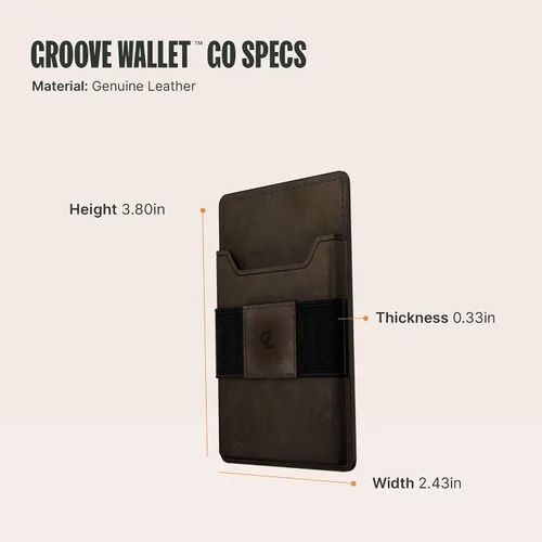 Miniatura 7 de Groove Life Groove Wallet Go - Soporte para tarjetas de crédito con tecnología de microsucción intercambiable minimalista para hombre con Magsafe